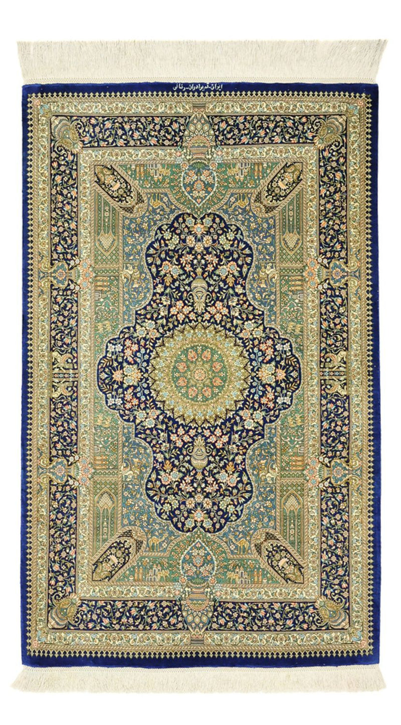 Qom Teppe 126x76cm - Persisk teppe