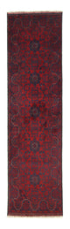 Løper Afghanske tepper - Kunduz - 290 x 79 cm - mørk rød
