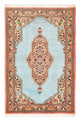 Qom Teppe 80x117cm - Persisk teppe - lyseblå