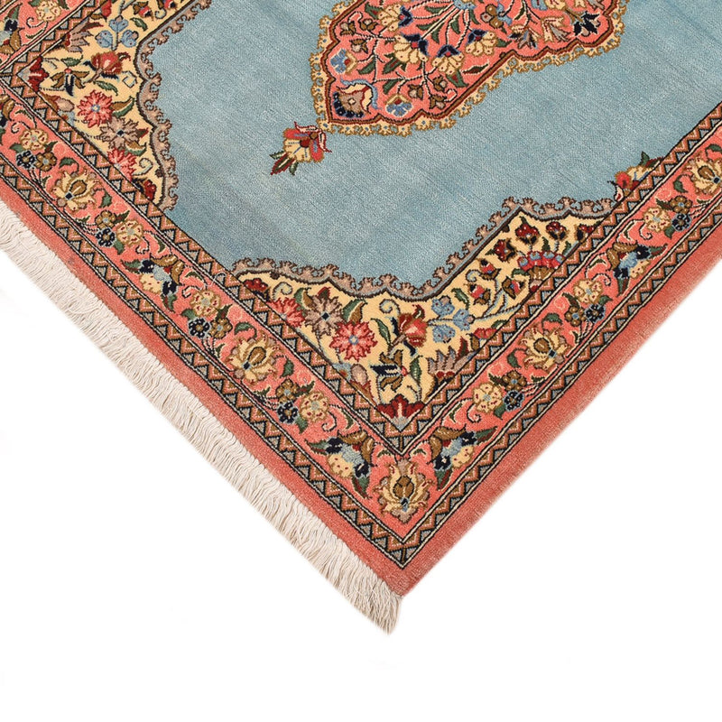 Qom Teppe 80x117cm - Persisk teppe - lyseblå