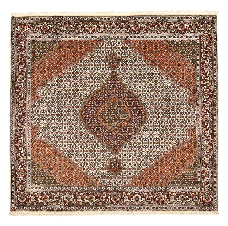 Persisk teppe - Tabriz - Royal square  - 203 x 200 cm - lysebrun