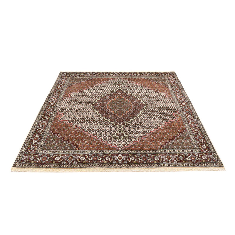 Persisk teppe - Tabriz - Royal square  - 205 x 201 cm - lysebrun