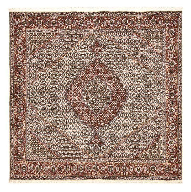 Persisk teppe - Tabriz - Royal square  - 205 x 204 cm - lysebrun