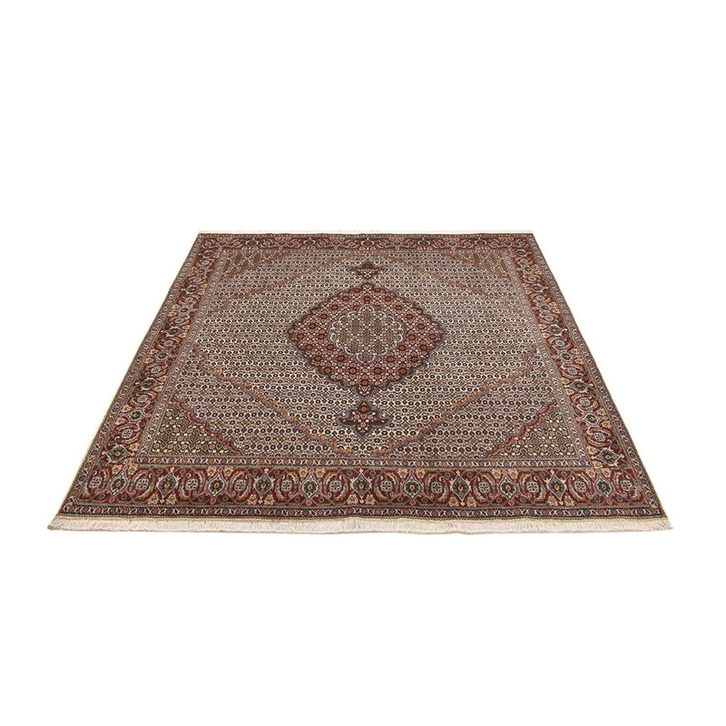 Persisk teppe - Tabriz - Royal square  - 205 x 204 cm - lysebrun