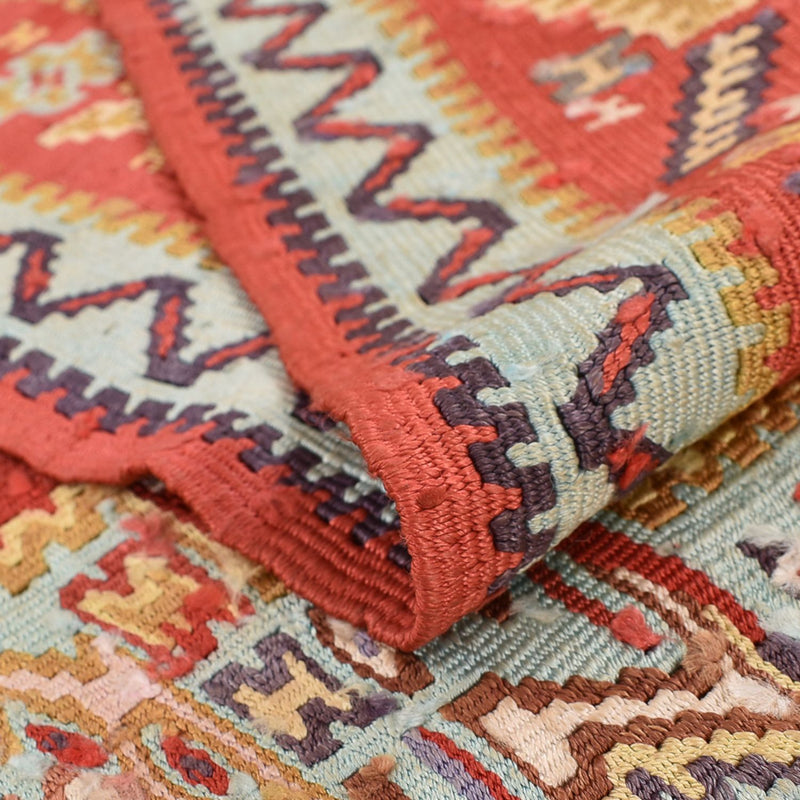 Kelimteppe - Orientalsk - 248 x 156 cm - lys rød