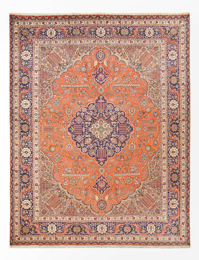 Tabriz - 40 Raj Teppe 300x397cm - Persisk teppe - oransje