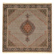Persisk teppe - Tabriz - Royal square  - 203 x 198 cm - lysebrun