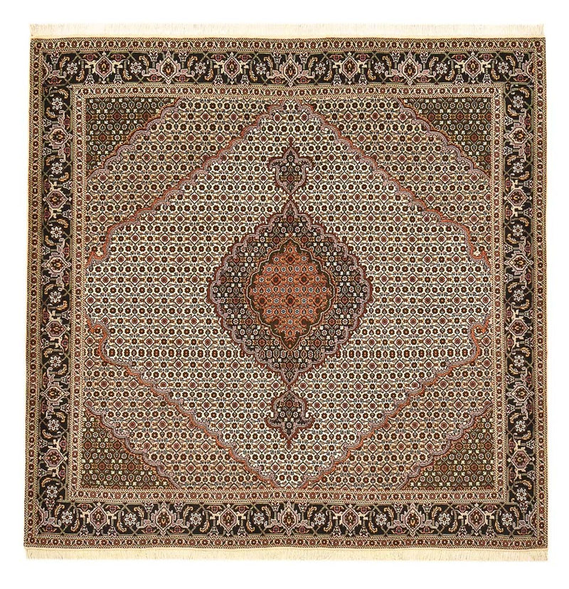 Persisk teppe - Tabriz - Royal square  - 203 x 198 cm - lysebrun
