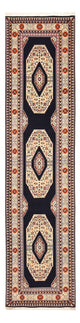 Løper Persisk teppe - Tabriz - Premium - 300 x 73 cm - mørkeblå