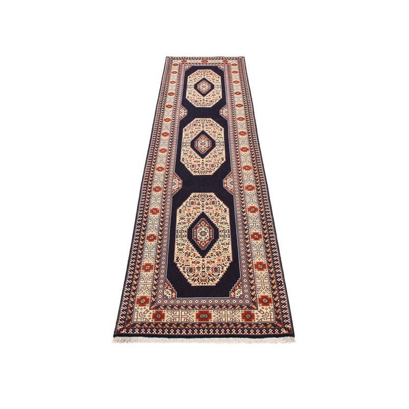 Løper Persisk teppe - Tabriz - Premium - 300 x 73 cm - mørkeblå