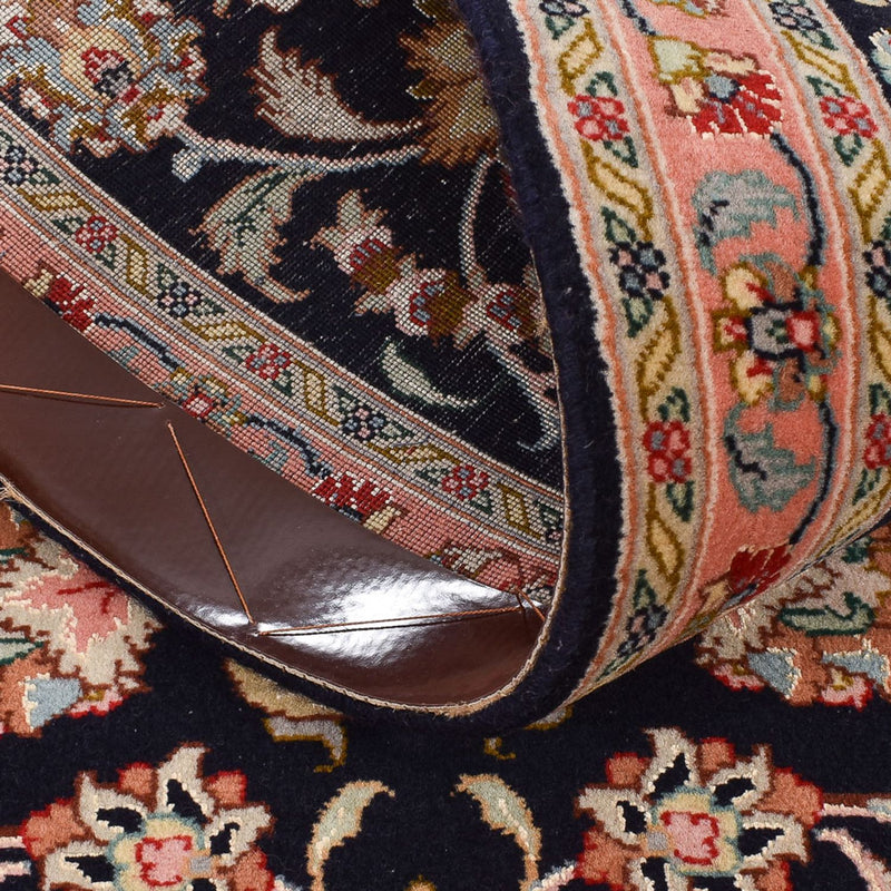 Løper Persisk teppe - Tabriz - Premium - 300 x 67 cm - mørkeblå