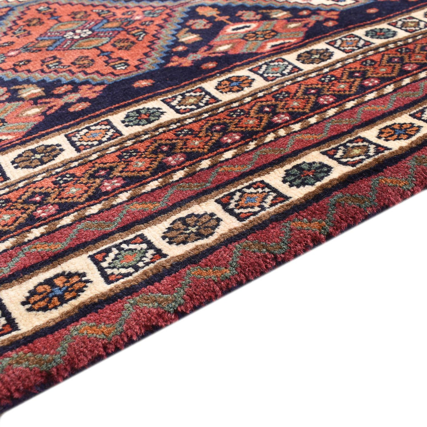 Persisk teppe - Nomadisk - 245 x 178 cm - lys rød