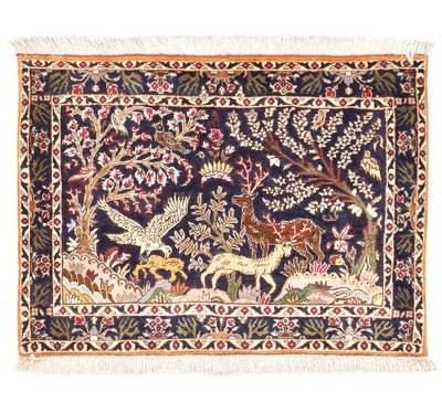 Rafsanjan Teppe 62x80cm - Persisk teppe - flerfarget