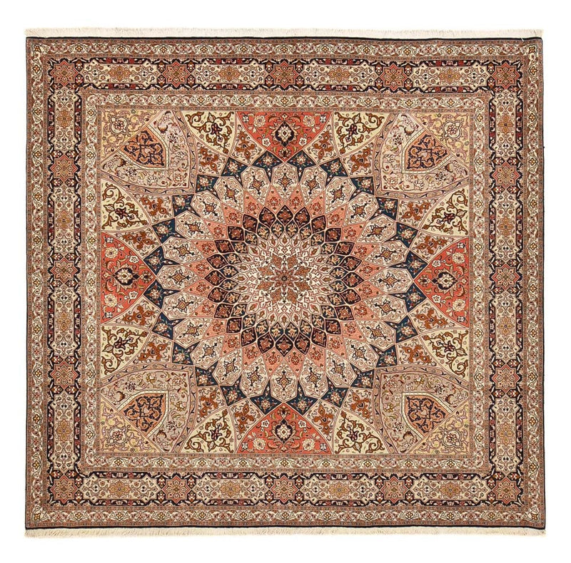 Persisk teppe - Tabriz - Royal square  - 252 x 248 cm - mørk beige