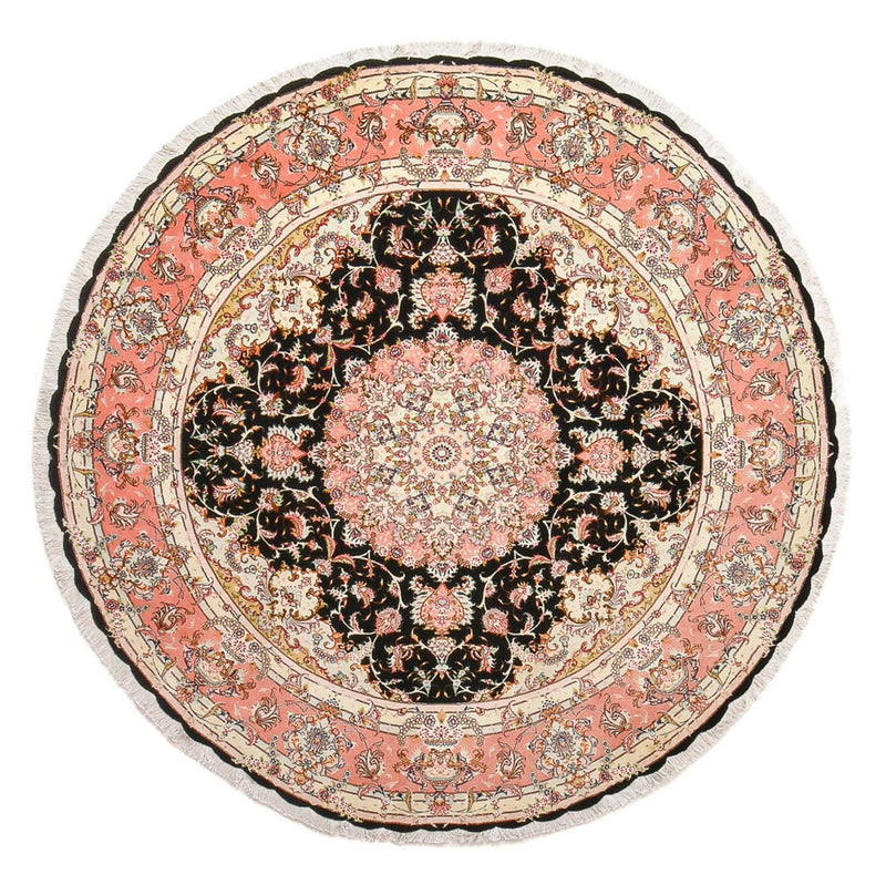 Persisk teppe - Tabriz - Premium rundt  - 250 x 250 cm - flerfarget