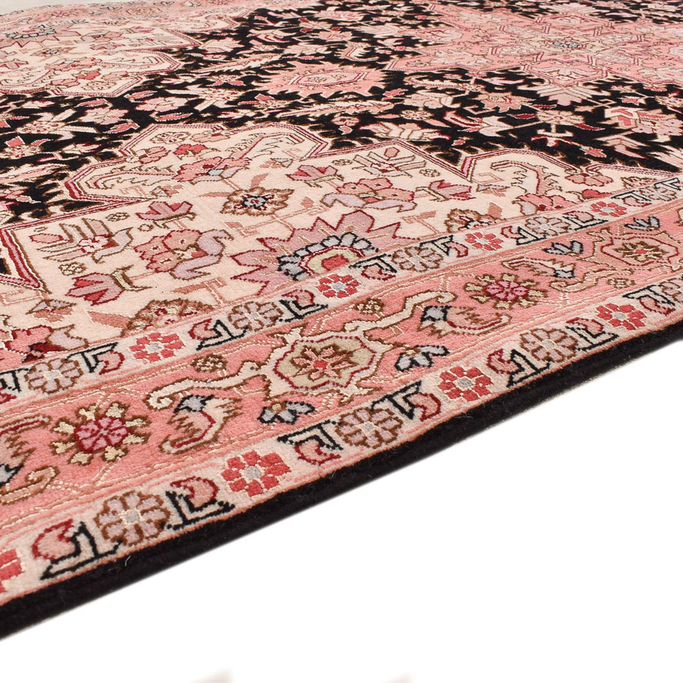 Løper Persisk teppe - Tabriz - Royal - 352 x 91 cm - mørkeblå
