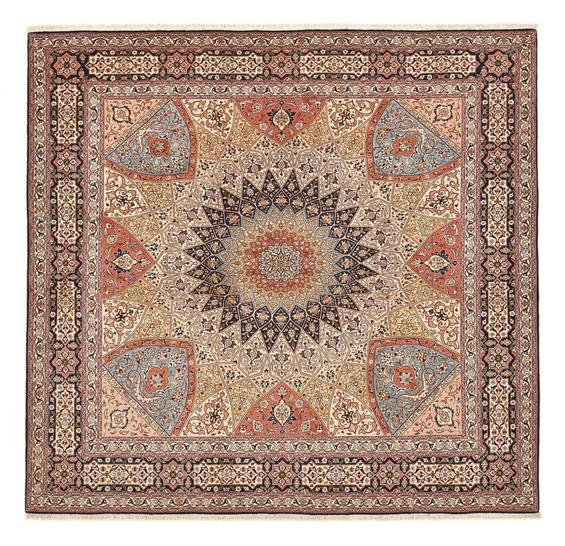 Persisk teppe - Tabriz - Royal square  - 254 x 248 cm - mørk beige