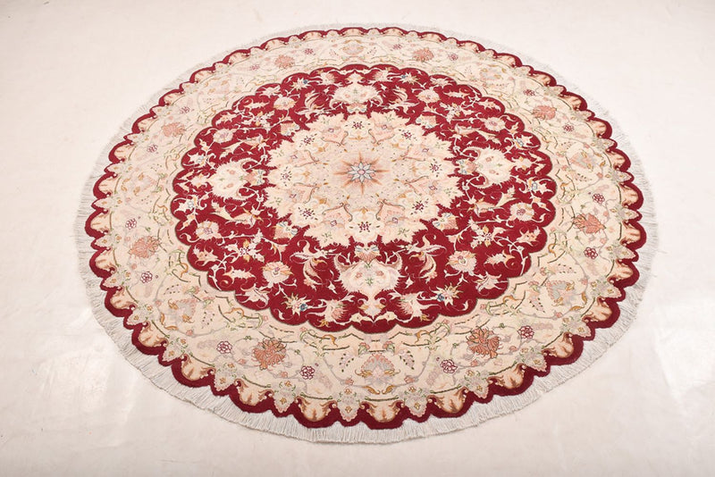 Persisk teppe - Tabriz - Royal rundt  - 200 x 200 cm - flerfarget