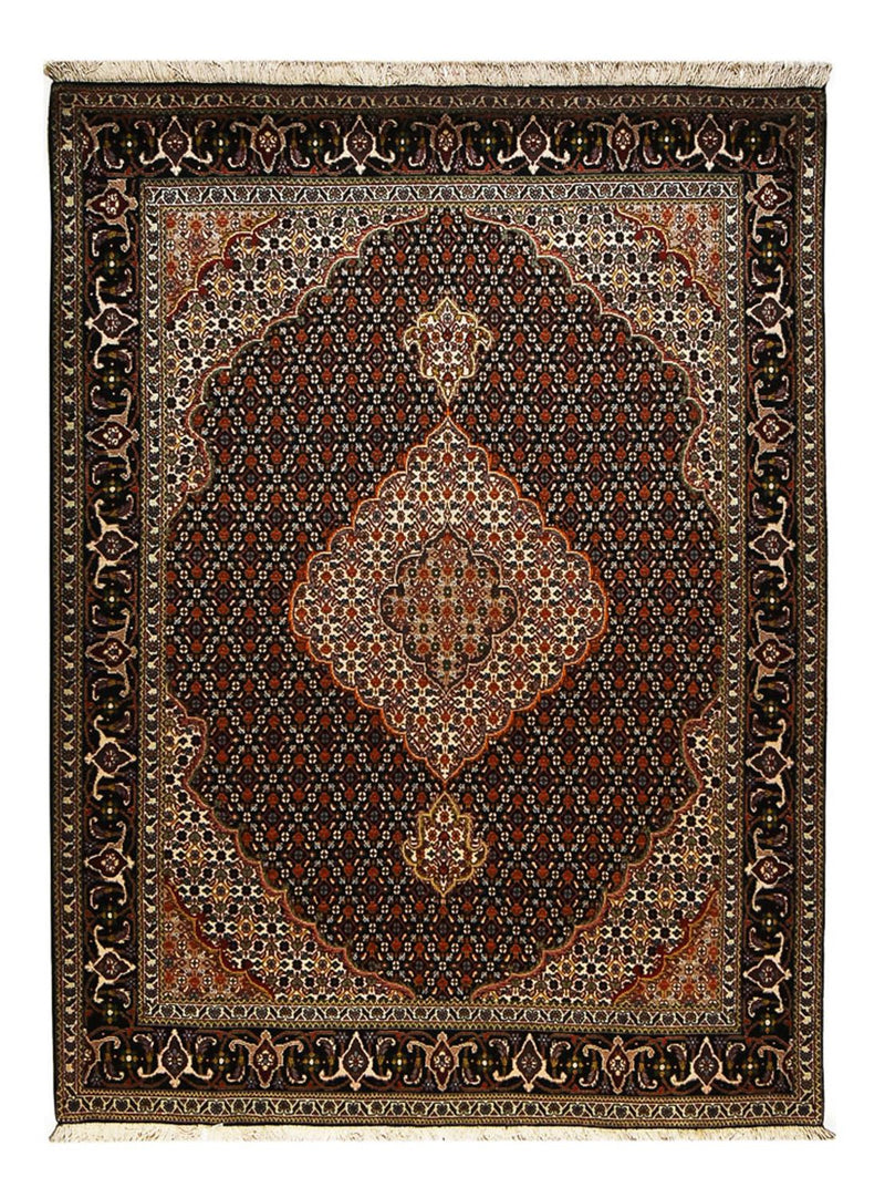 Tabriz - 40 Raj Teppe 154x210cm - Persisk teppe - mørk brun