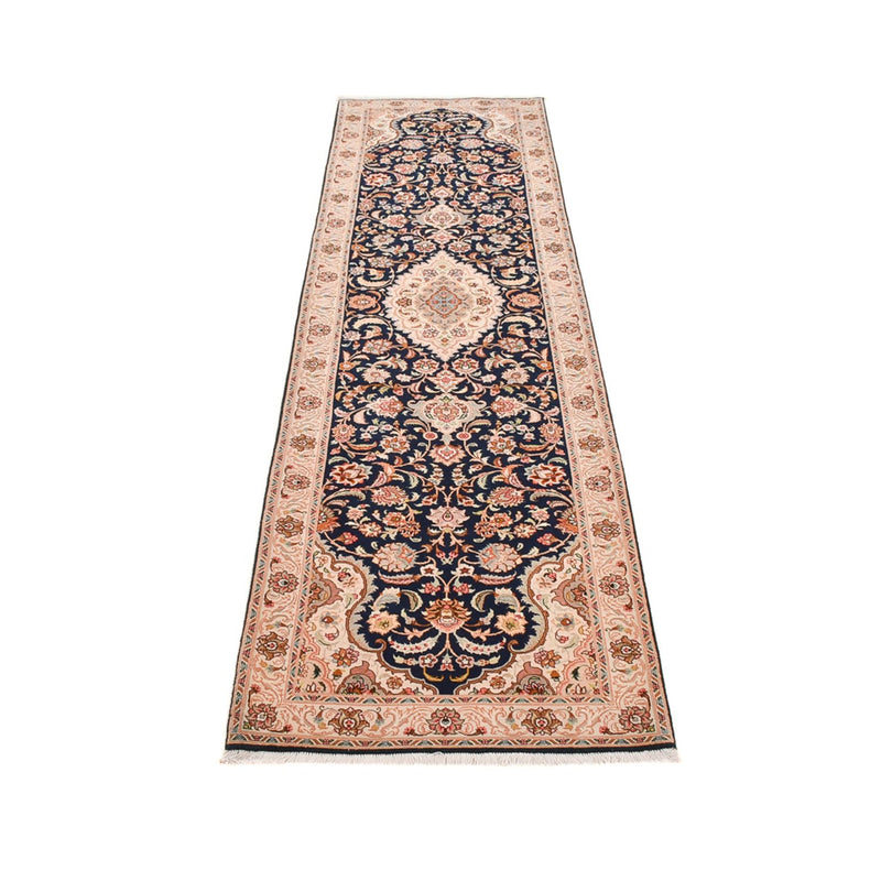 Løper Persisk teppe - Tabriz - Royal - 310 x 82 cm - mørkeblå
