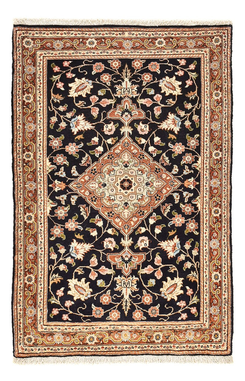 Persisk teppe - Ghom - 105 x 70 cm - mørkeblå