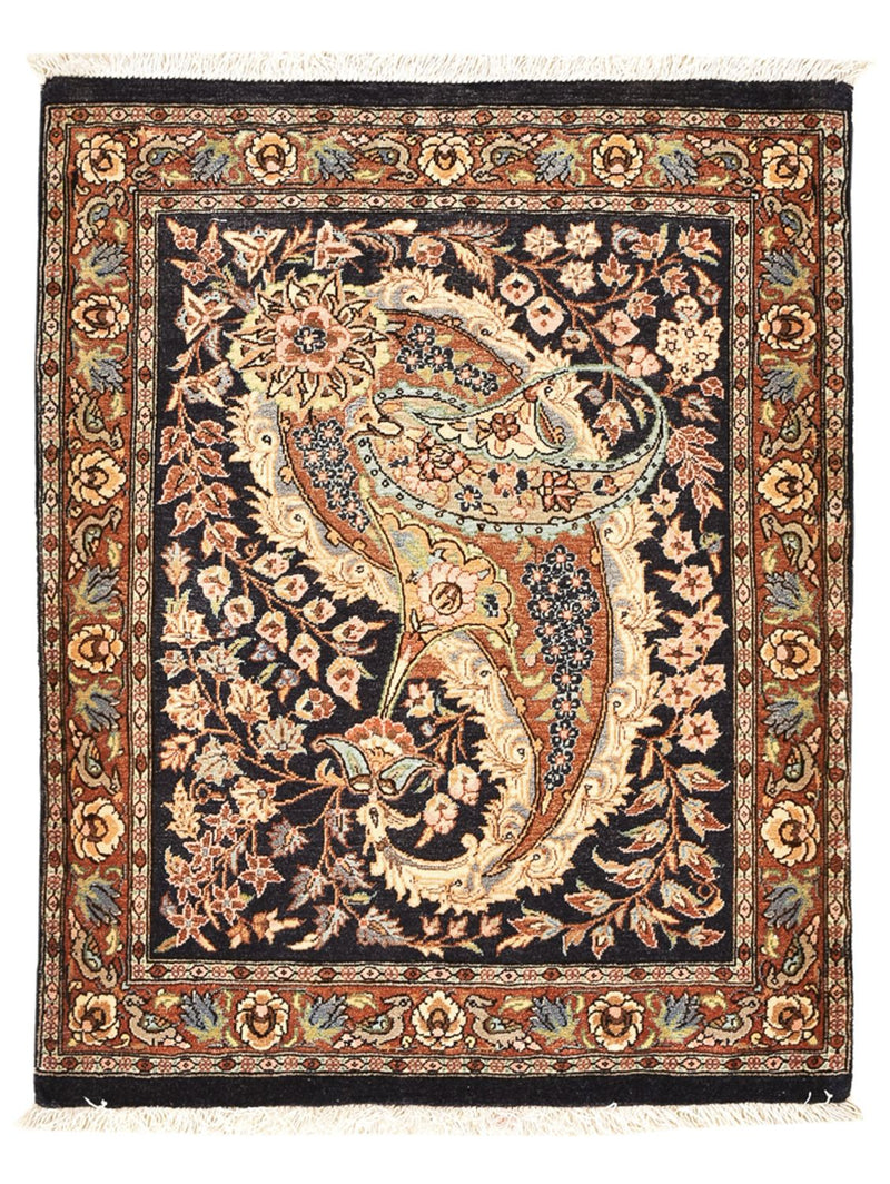 Persisk teppe - Ghom - 77 x 60 cm - flerfarget