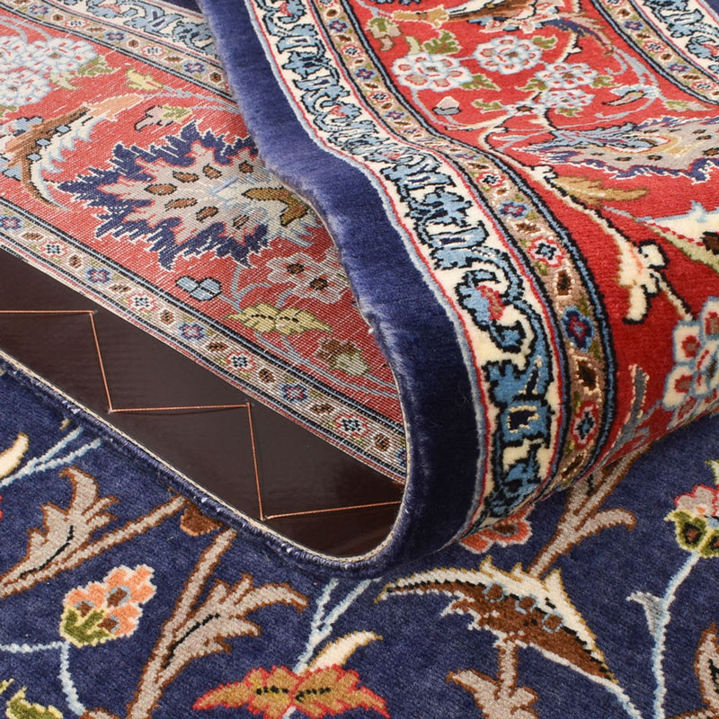 Persisk teppe - Isfahan - premium - 226 x 136 cm - mørkeblå
