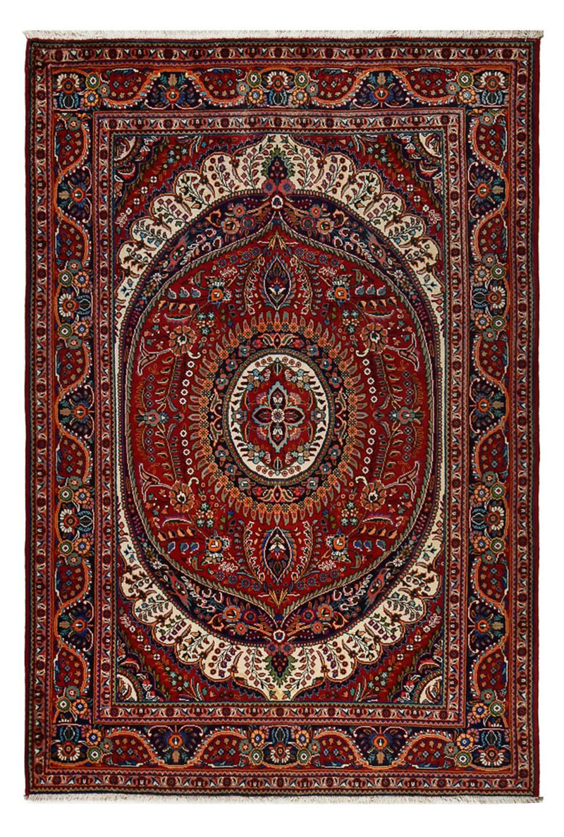 Persisk teppe - Nomadisk - 300 x 204 cm - mørk rød