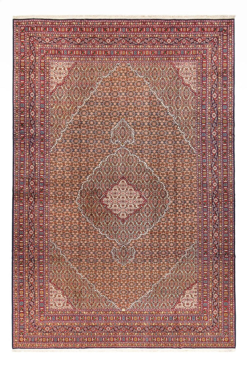 Persisk teppe - Tabriz - 416 x 284 cm - bordeaux rød