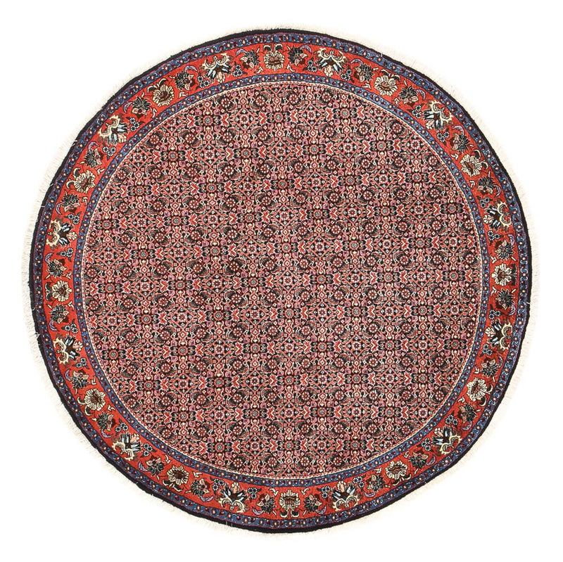 Persisk teppe - Bijar rundt  - 153 x 153 cm - lys rød