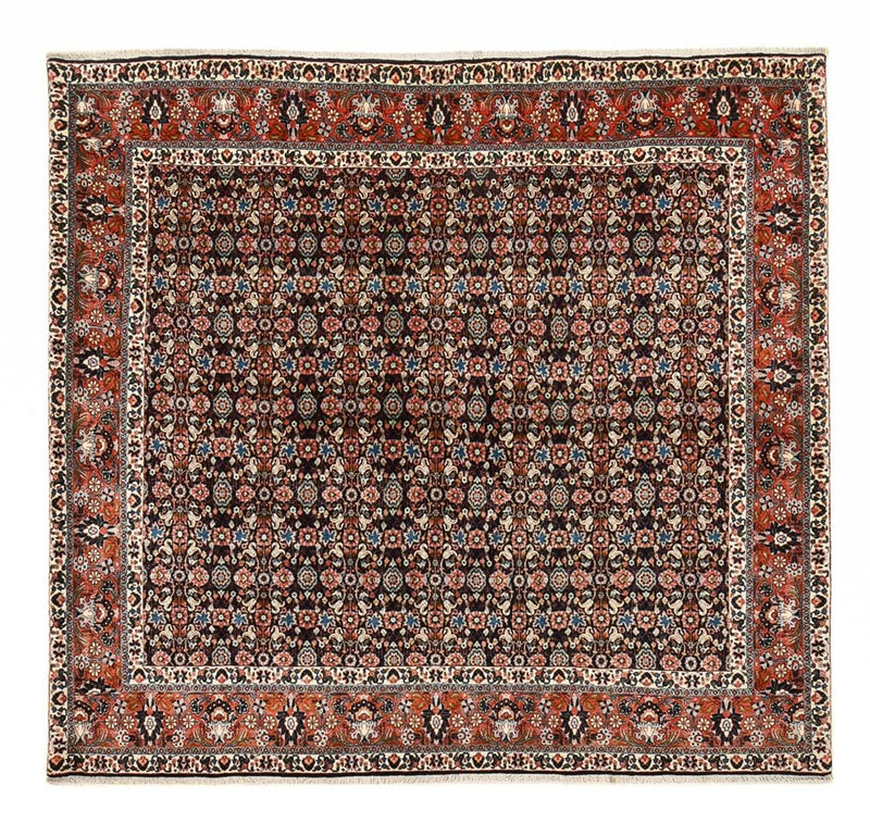 Persisk teppe - Bijar square  - 254 x 243 cm - mørk rød