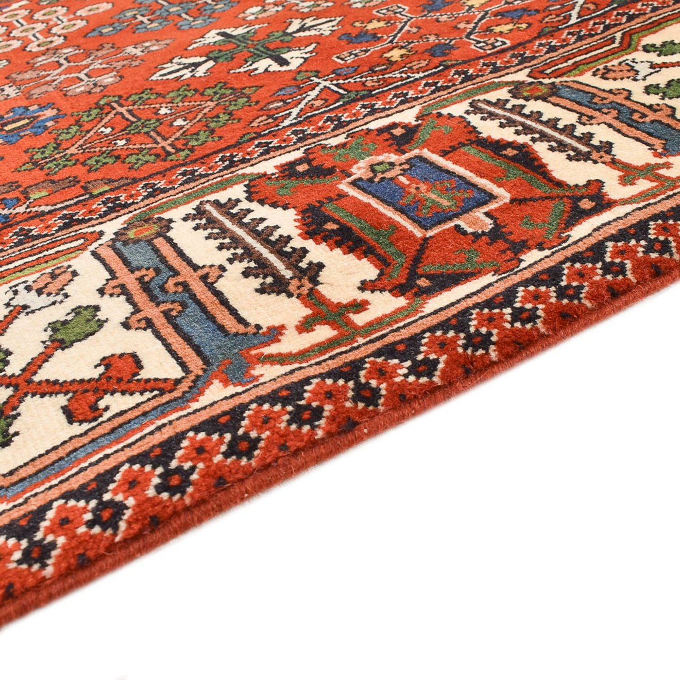 Persisk teppe - Nomadisk - 218 x 135 cm - lys rød
