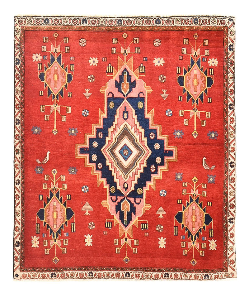 Afshar Sirjan Teppe 129x107cm - Persisk teppe