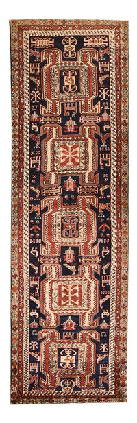 Løper Persisk teppe - Nomadisk - 325 x 100 cm - lys rød – product image