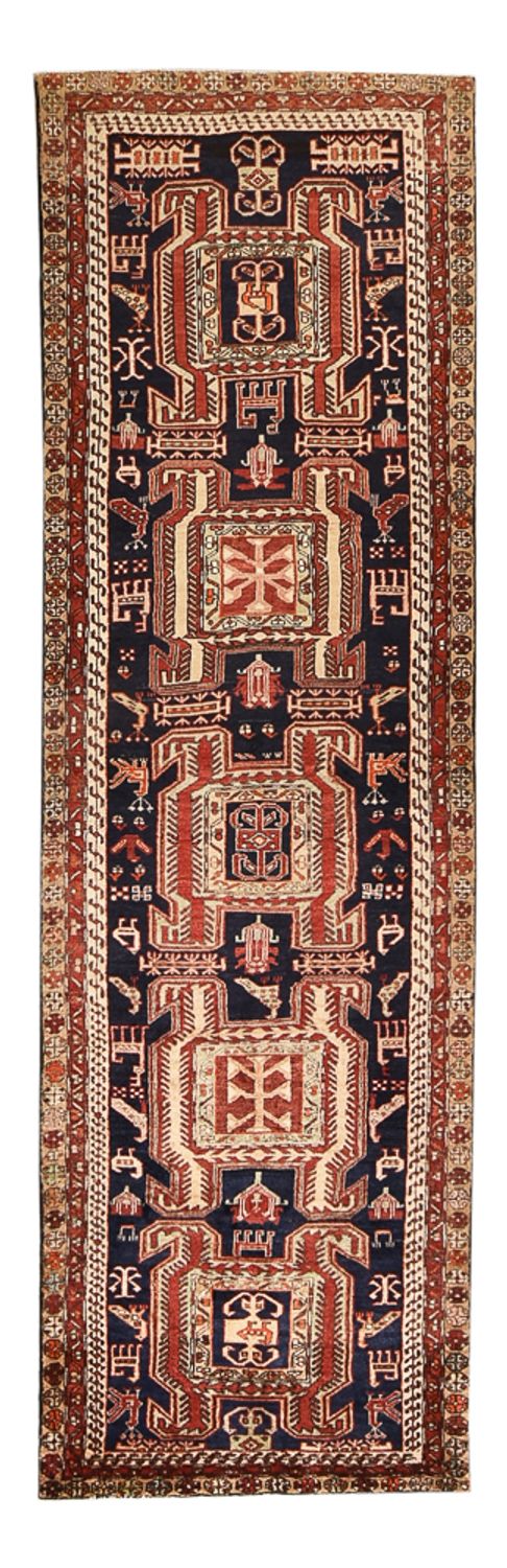 Løper Persisk teppe - Nomadisk - 325 x 100 cm - lys rød