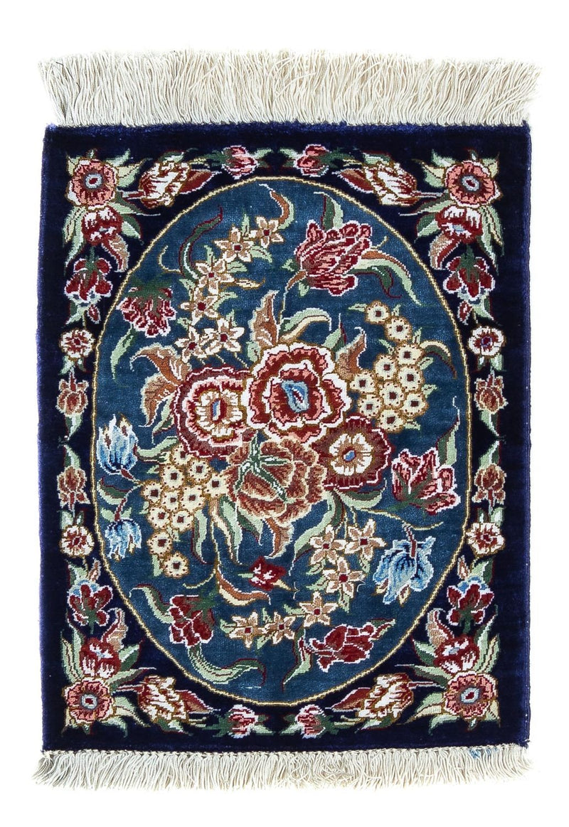 Qom silke Teppe 28x40cm - Persisk teppe