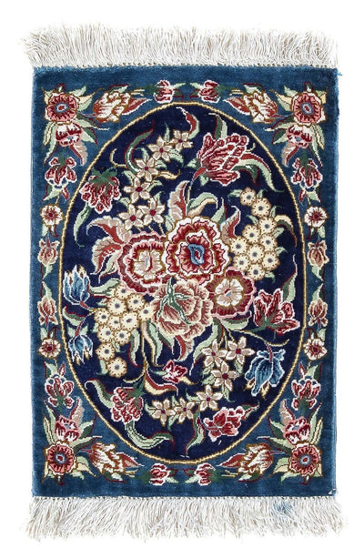 Qom silke Teppe 28x40cm - Persisk teppe