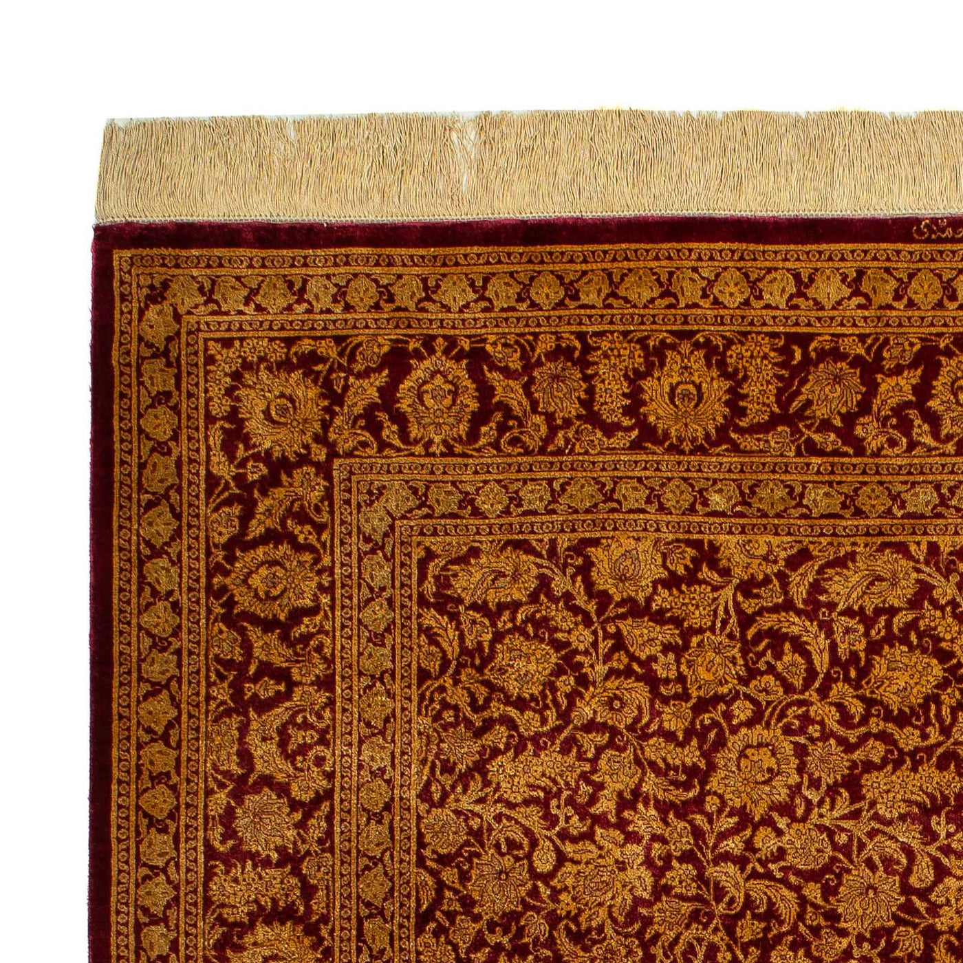 Qom silke Teppe 216x132cm - Persisk teppe
