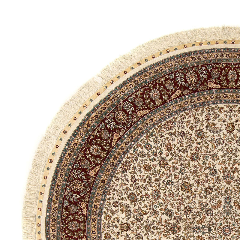 Orientalsk teppe - Hereke rundt  - 185 x 185 cm - beige