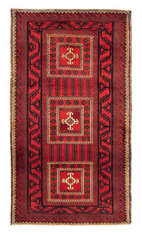 Løper Balutsj-teppe - 224 x 119 cm - rød – product image