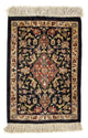 Qom silke Teppe 28x41cm - Persisk teppe - mørkeblå