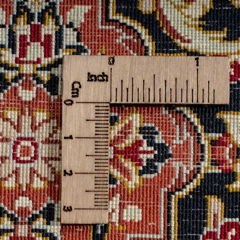 Qom silke Teppe 28x41cm - Persisk teppe - mørkeblå