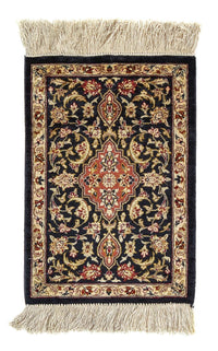 Silketeppe - Ghom Silk - Premium - 41 x 28 cm - mørkeblå – product image
