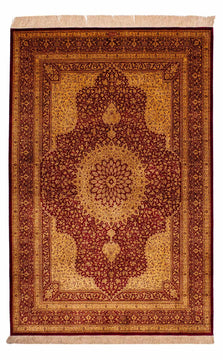Qom silke Teppe 188x130cm - Persisk teppe