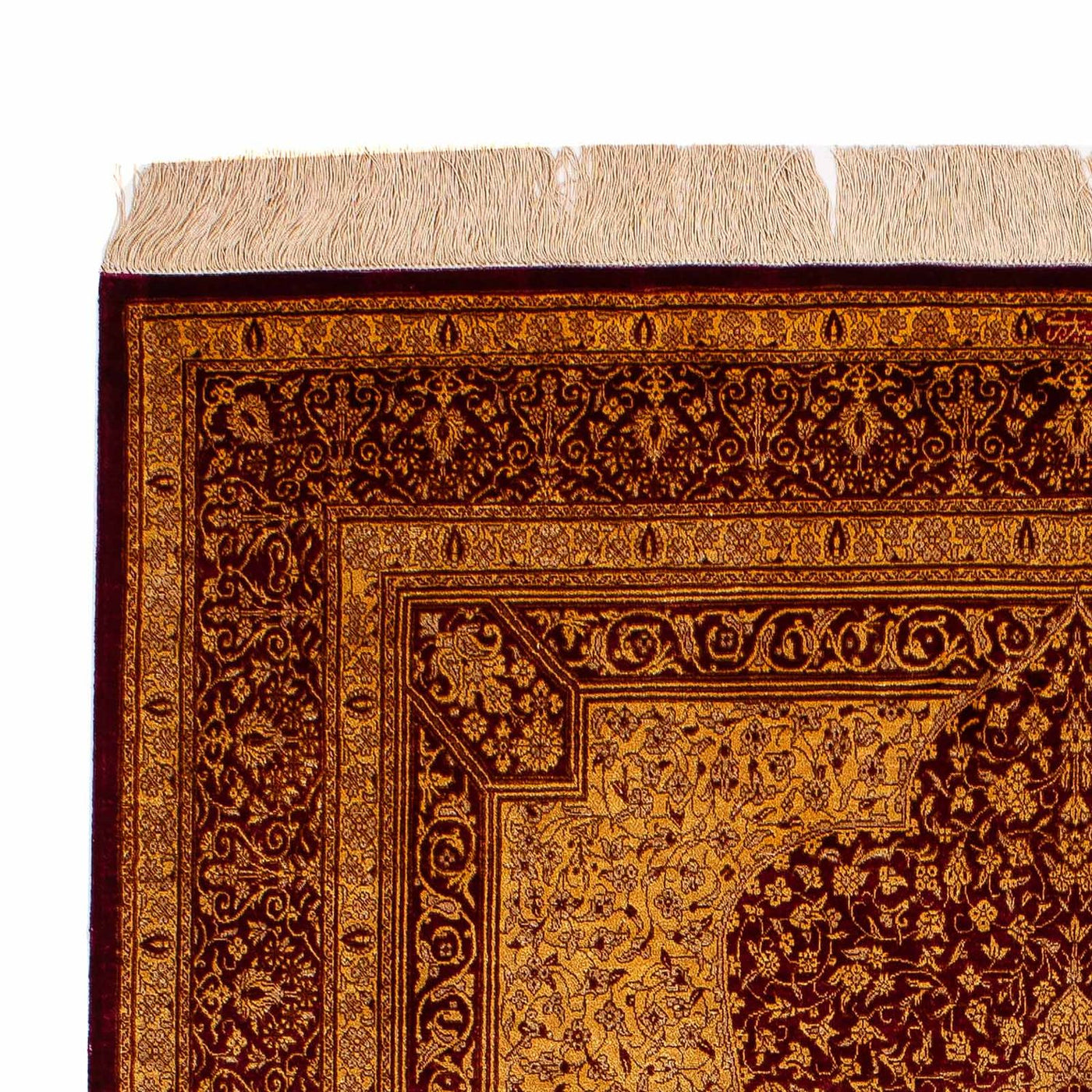 Qom silke Teppe 188x130cm - Persisk teppe