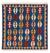 Kilim Fars Teppe 96x96cm - Kvadratisk / Mørkeblå / 96 x 96 cm Kvadratisk