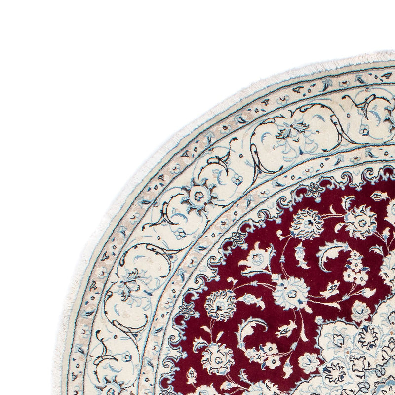 Persisk teppe - Nain - Royal rundt  - 240 x 240 cm - mørk rød