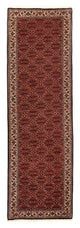 Løper Persisk teppe - Bijar - 304 x 86 cm - mørk rød