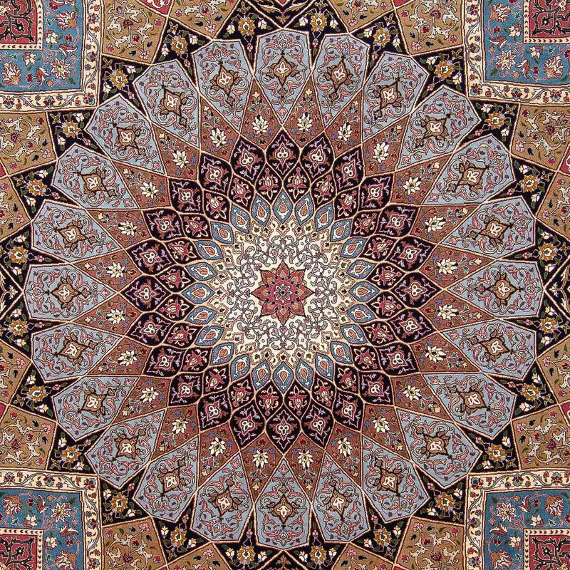 Tabriz - 50 Raj Teppe 256x303cm - Persisk teppe - flerfarget