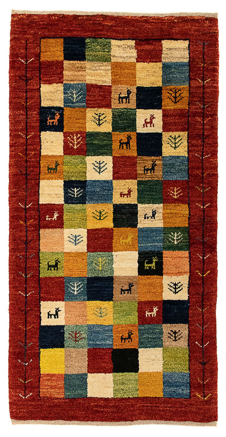 Persisk Gabbeh Teppe 136x72cm - Perserteppich Wollteppich